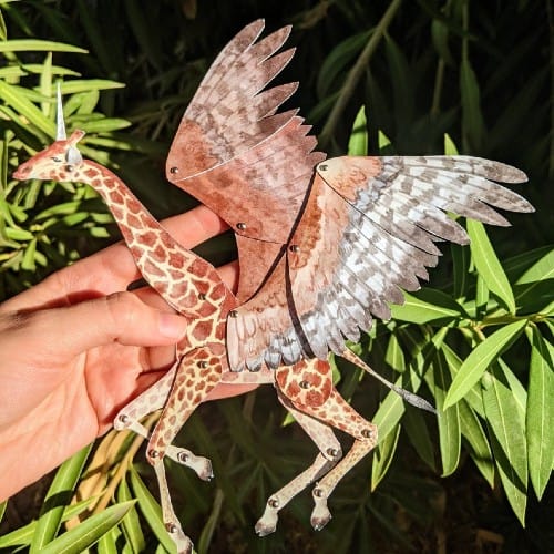 Girafficorn Pegasus Paper Doll Kit