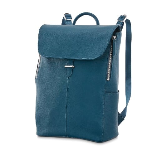 Executive Leather Flap Backpack