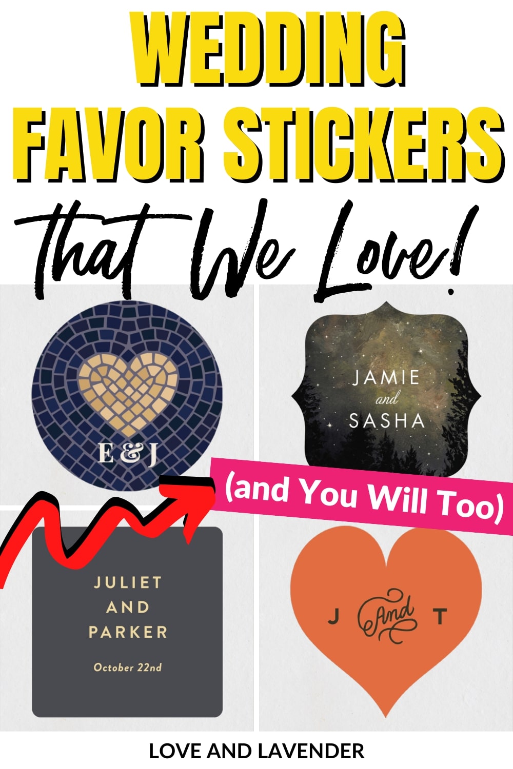 13 Wedding Favor Stickers that We Love! (and You Will Too)