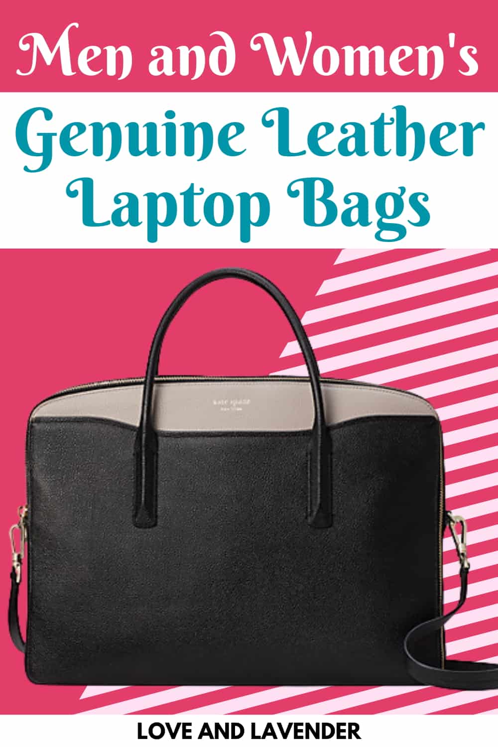 pinterest pin - leather laptop bags