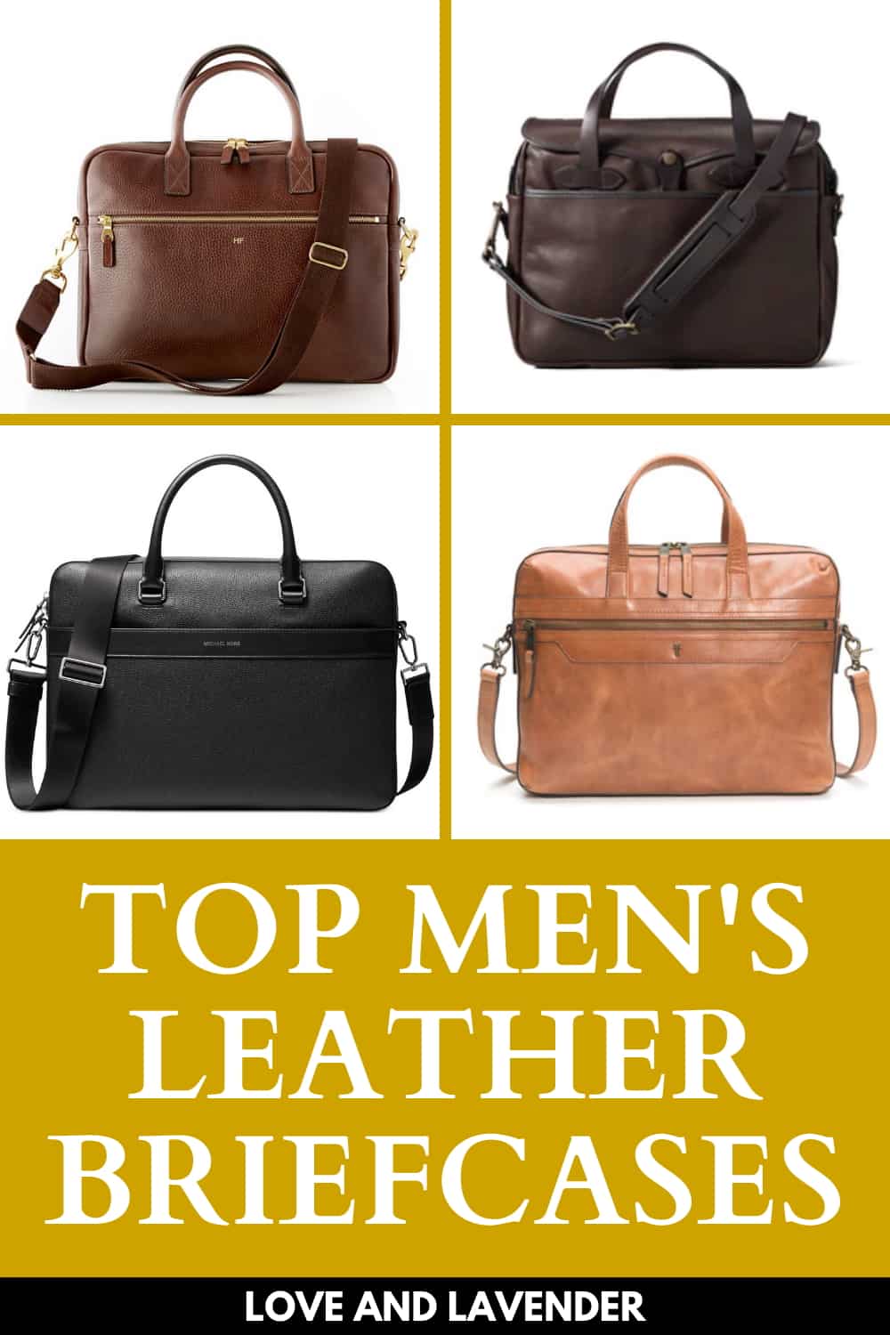 pinterest pin - leather briefcases