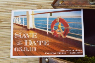nautical save the date postcard