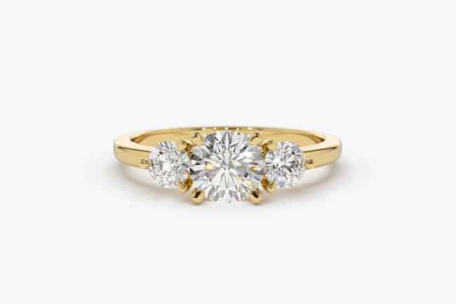 Three-stone Diamond Engagement Ring