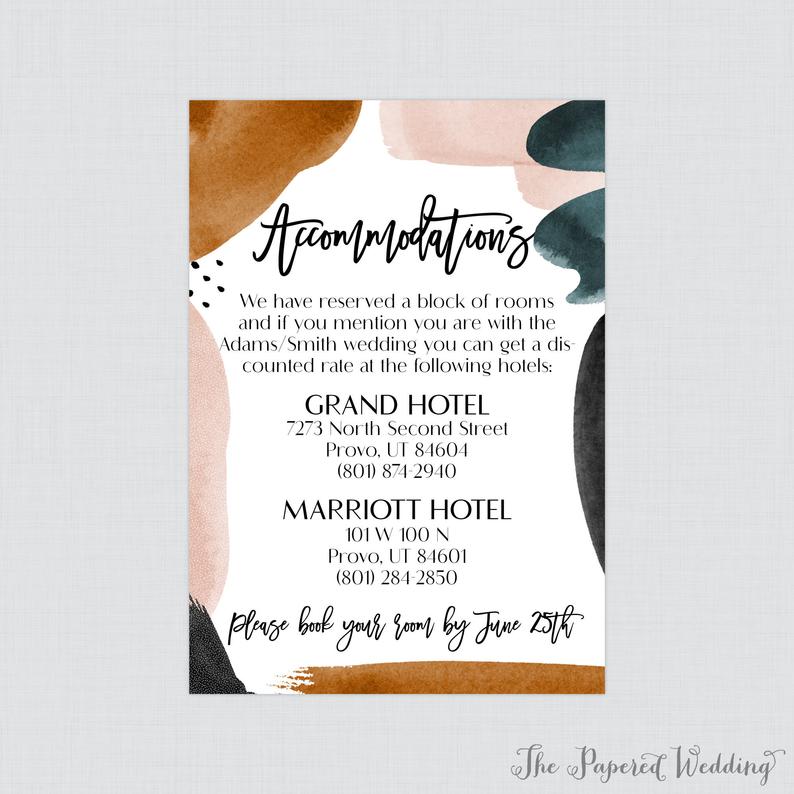 Abstract Accommodation Card