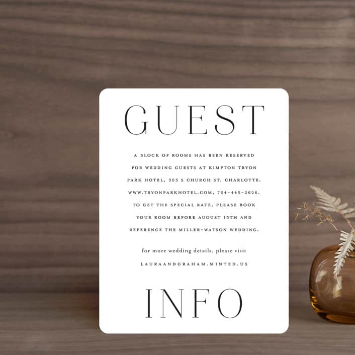 Guest Info Card
