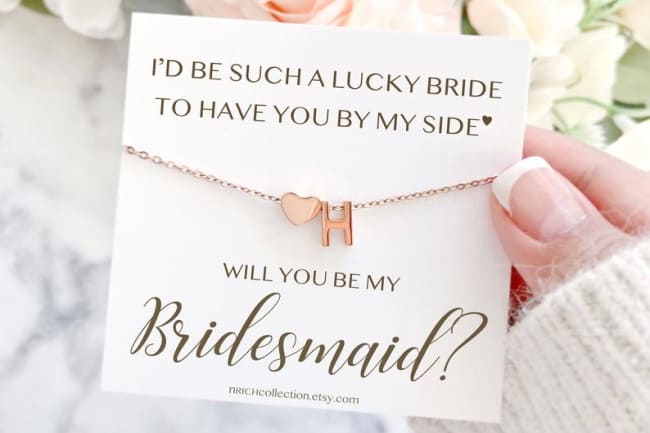 Personalized Bridesmaid Necklace