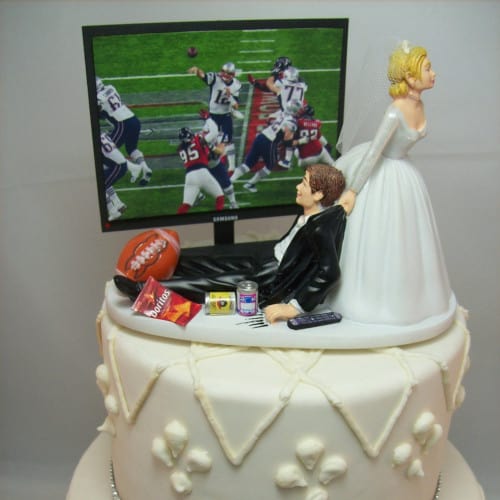 Sports Fan Wedding Cake Topper