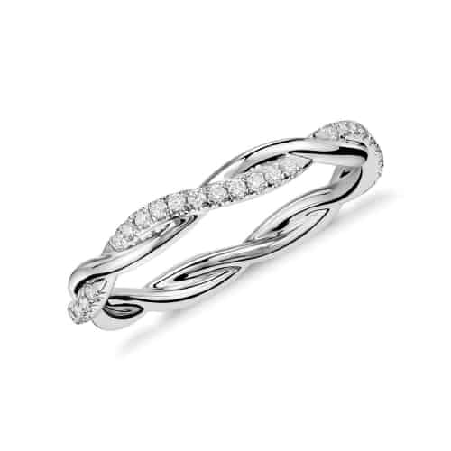 Petite Twist Diamond Wedding Ring