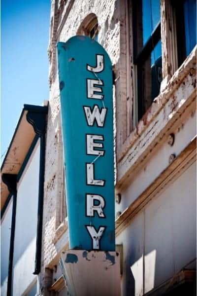 vintage jewelry sign