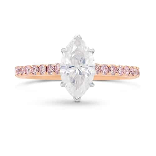 white diamond marquise ring