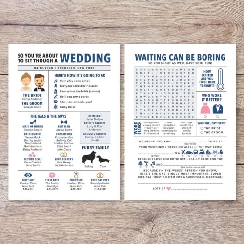 Modern Infographic Wedding Program