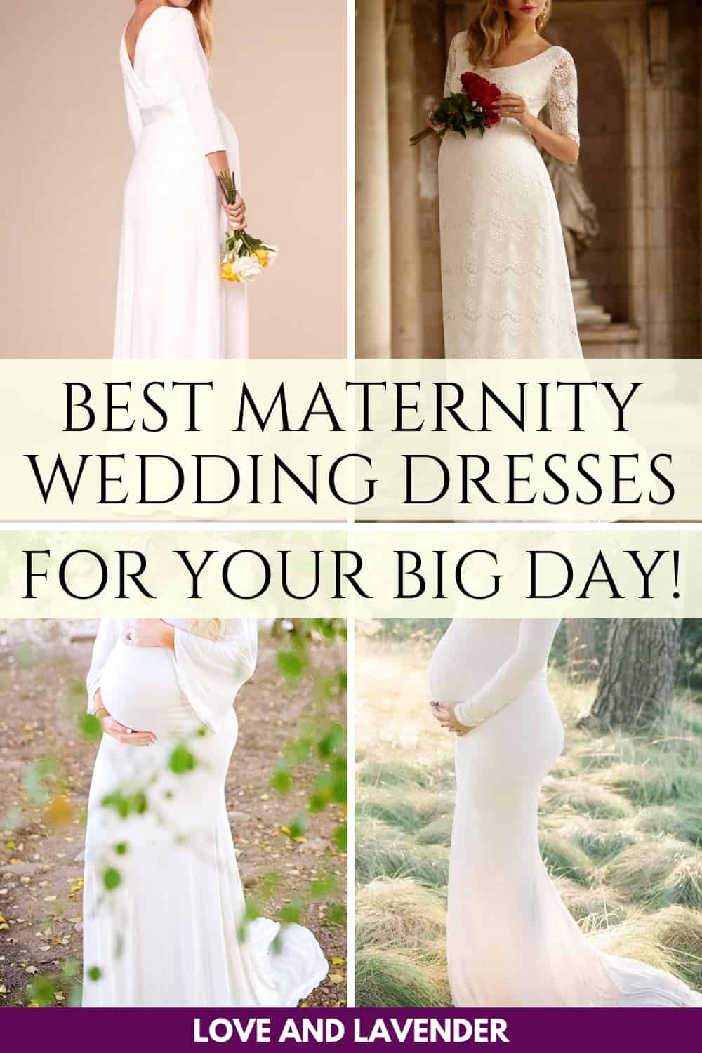Pinterest pin - Maternity Wedding Dresses