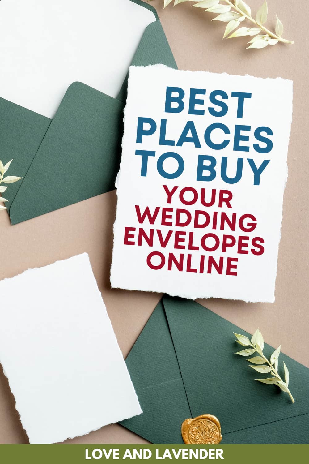Pinterest pin - wedding envelopes