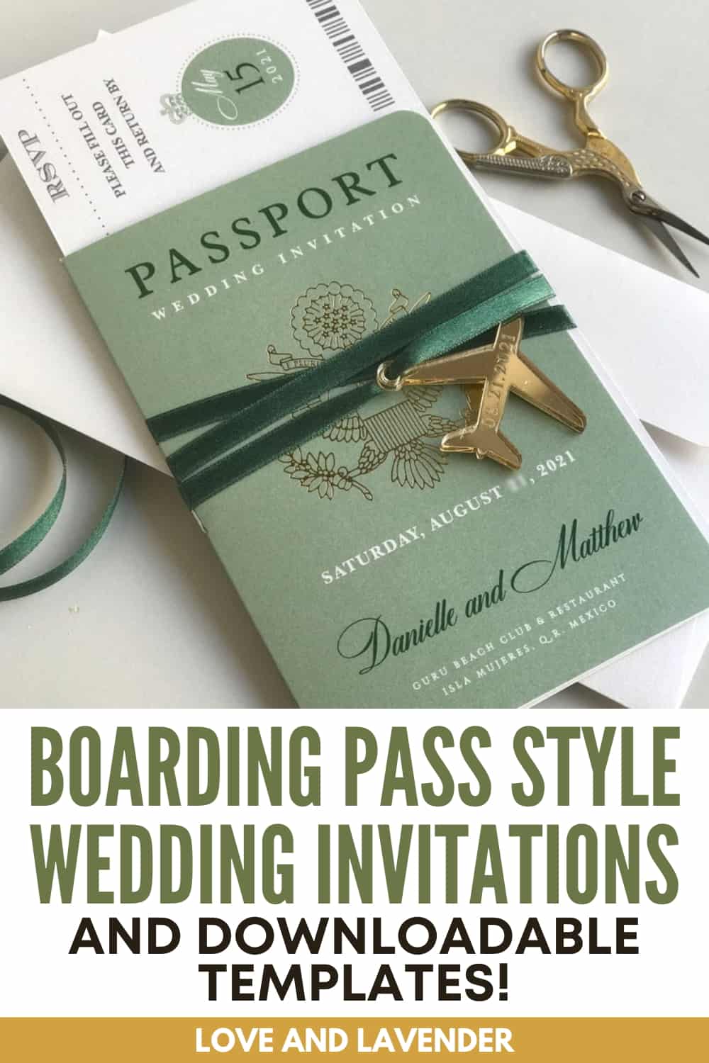 Pinterest pin - wedding invitation