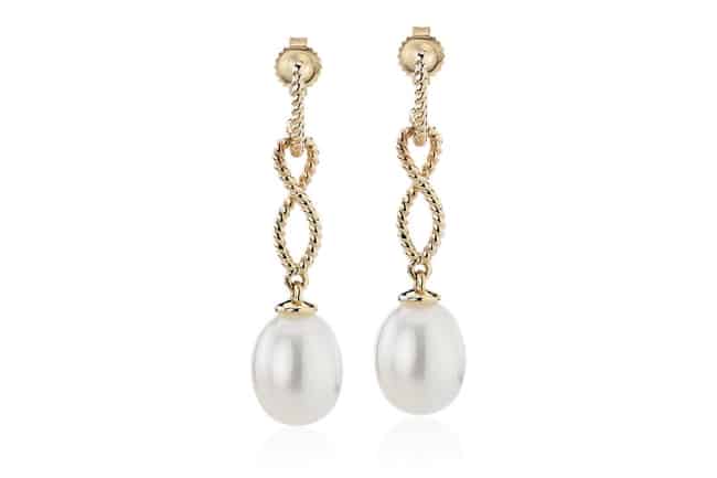 freshwater cultured pearl earrings