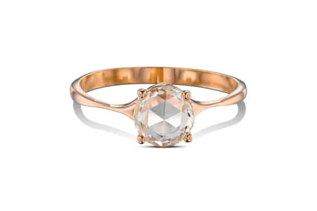 rose cut diamond ring
