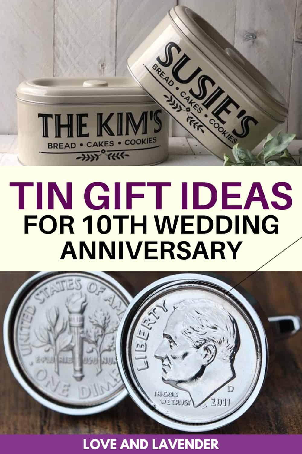 Pinterest pin - Tin gift ideas