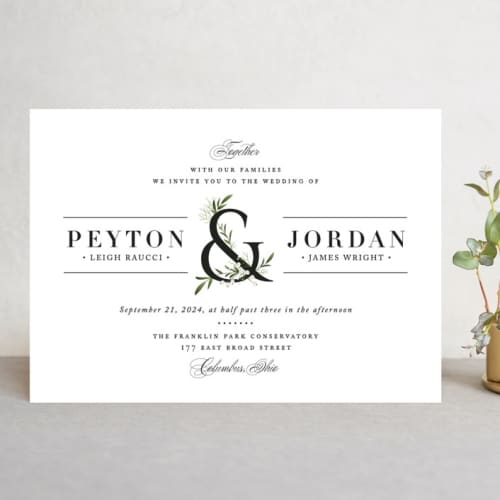 Adorned Ampersand Wedding Invitation
