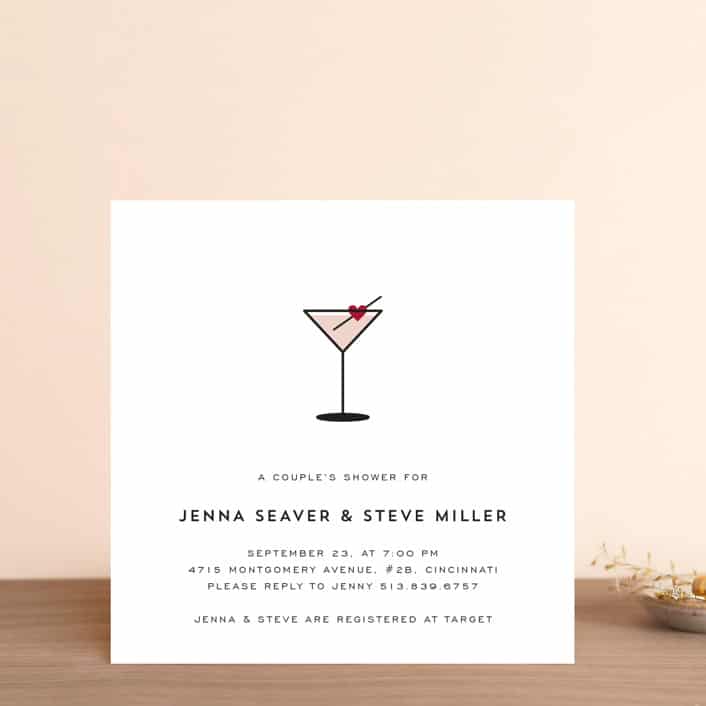 Love Cocktail Wedding Shower Invitations