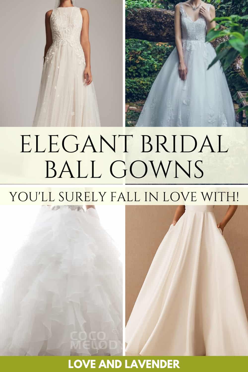 Pinterest pin - bridal ball gowns