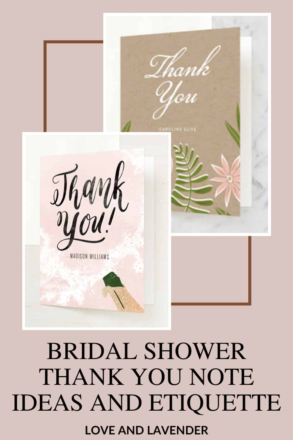 11 Thoughtful Bridal Shower Thank You Cards + Helpful Wording Ideas