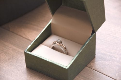 diamond ring in box