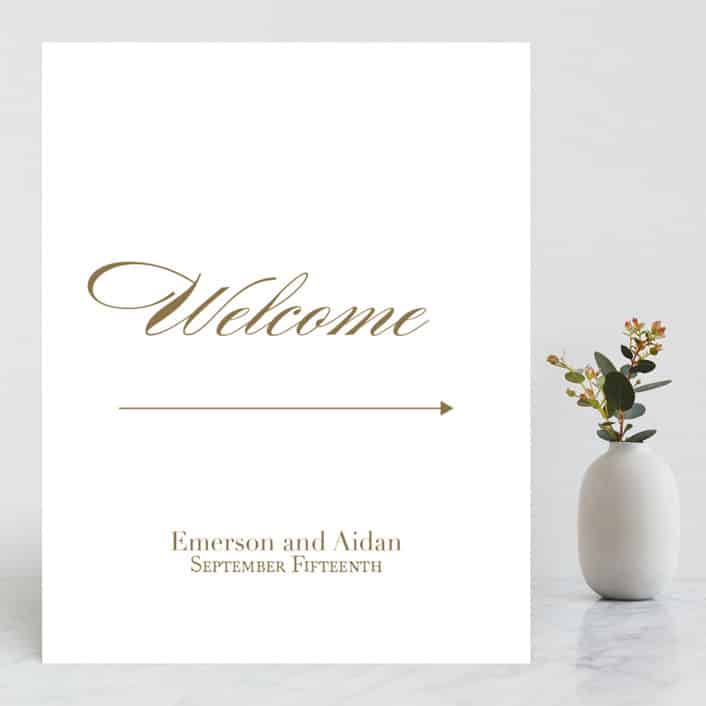 Divine Wedding Welcome Sign