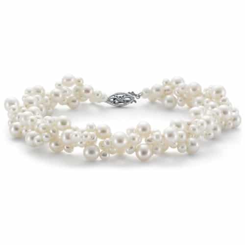 Freshwater Cultured Pearl Woven Bracelet