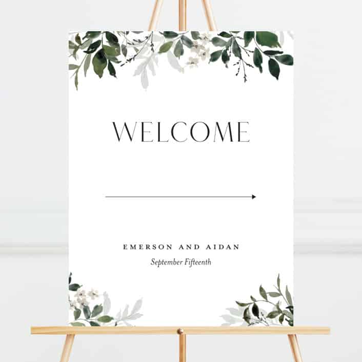 Grove Wedding Welcome Sign