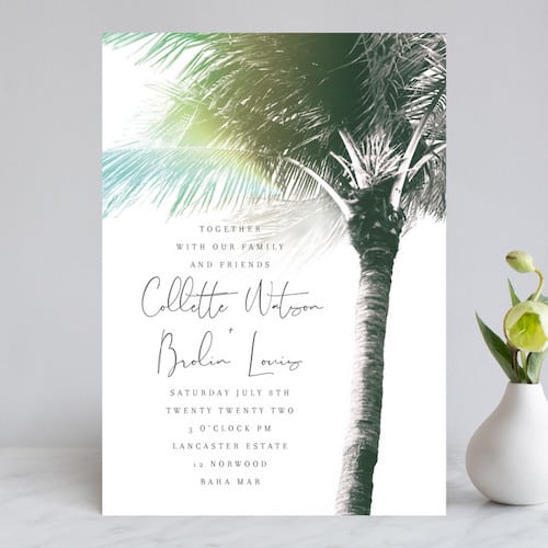 Summer Palm Wedding Invitations