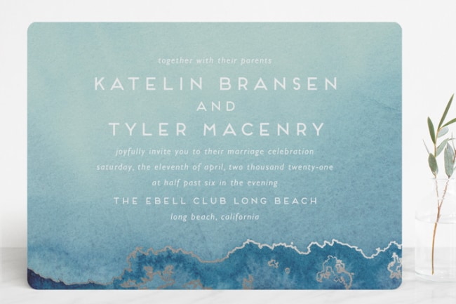 beach themed wedding invitations 3