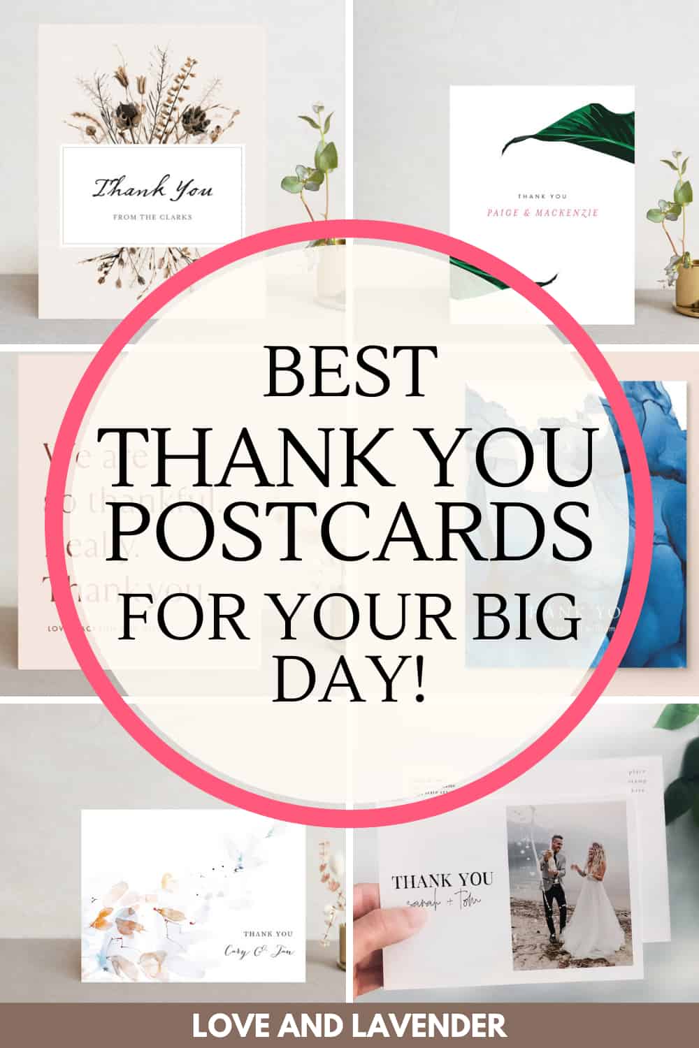 Pinterest pin - Thank you postcards