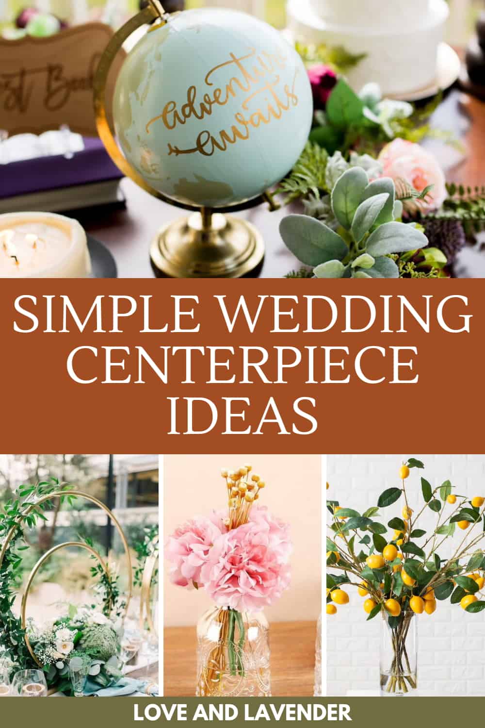 Pinterest pin - wedding centerpiece ideas