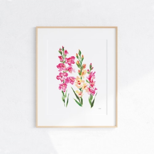 Gladiolus Flowers Painting
