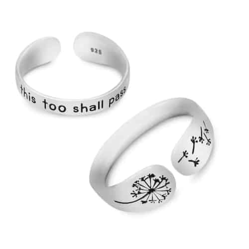 Silver This Too Shall Pass Divorce Ring