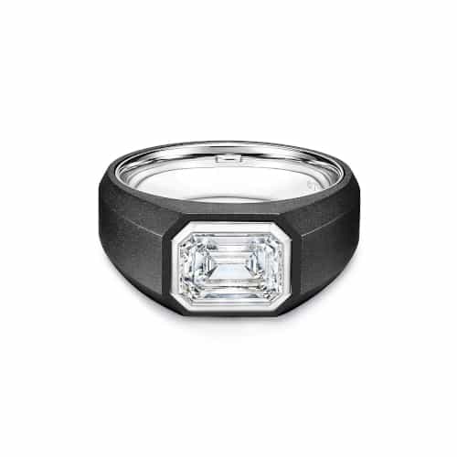 Black Titanium & Diamond Ring