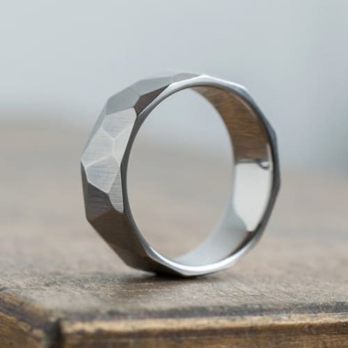 Faceted Titanium Ring 