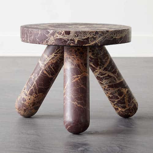 MESA AUTERIAL DE MÁRMOL ROJO JAXX