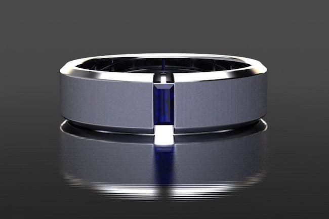 Men's Sapphire & Platinum Ring