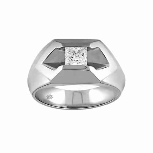 Princess-Cut Solitaire Diamond Ring