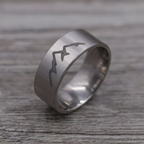 Titanium Personalized Engraved Ring