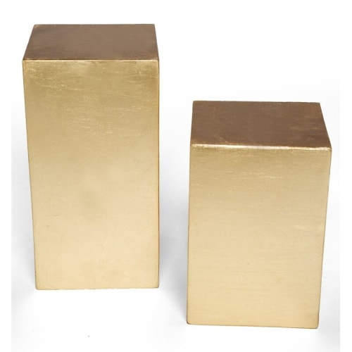 gold block bookends