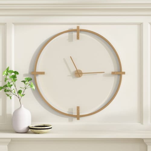 modern gold wall clock