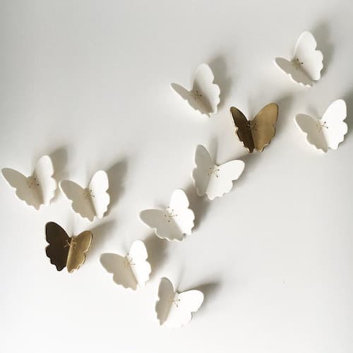 porcelain ceramic butterflies wall art