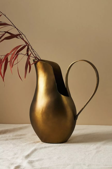 Bronzed Watering Pitcher Vase