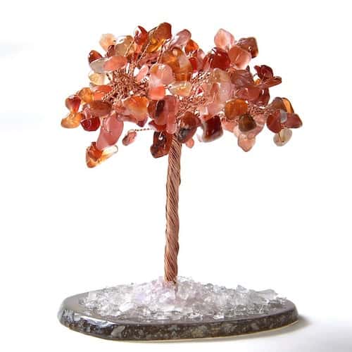 Carnelian Natural Gemstone Tree of Life