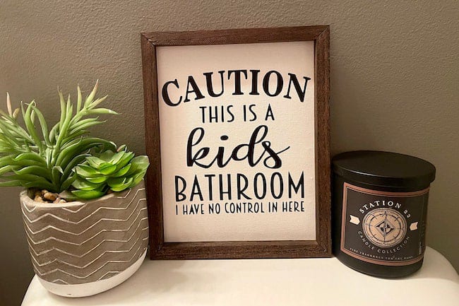 Attention c'est une salle de bain d'enfant