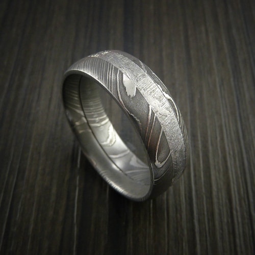 Damascus Steel & Meteorite Ring