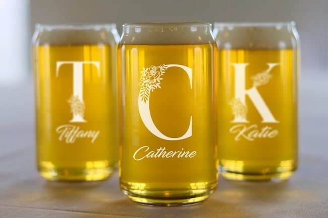 Engraved Bridal Party Glass