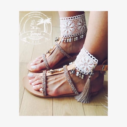 Tahiti Bridal Leather Sandals